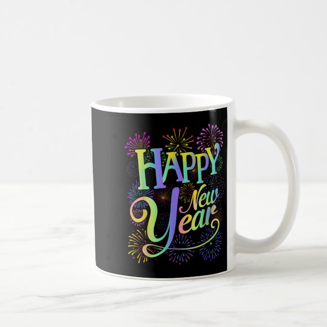Taza De Café Feliz Año Nuevo 2026 Fiesta de Año Nuevo coincidie (Derecha)