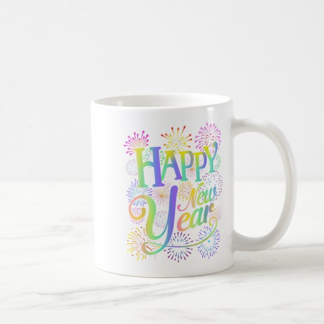 Taza De Café Feliz año nuevo 2026, Fiesta de Nochevieja coincid (Derecha)