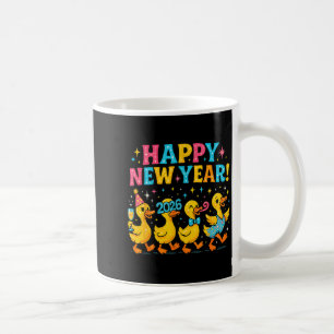 Taza De Café Feliz Año Nuevo 2026 Regalo de Fiesta de Pato Lind