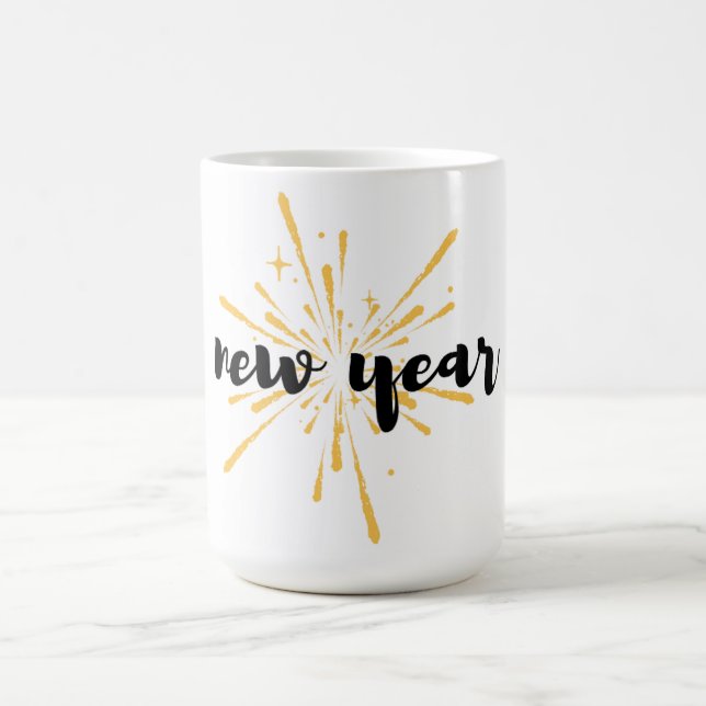 Taza De Café Feliz Año Nuevo café Mug (Centro)
