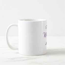 Taza De Café Feliz año nuevo caligrafía púrpura simple minimali