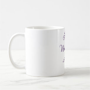 Taza De Café Feliz año nuevo caligrafía púrpura simple minimali