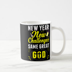 Taza De Café Feliz Año Nuevo Cristiano Nuevos Retos Mismo Grand