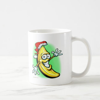 Taza De Café Feliz Año Nuevo del plátano de las Felices Navidad
