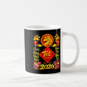 Taza De Café Feliz Año Nuevo Lunar 2026 Año del Caballo Tet Ng
