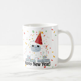 Taza De Café Feliz Año Nuevo Yeti