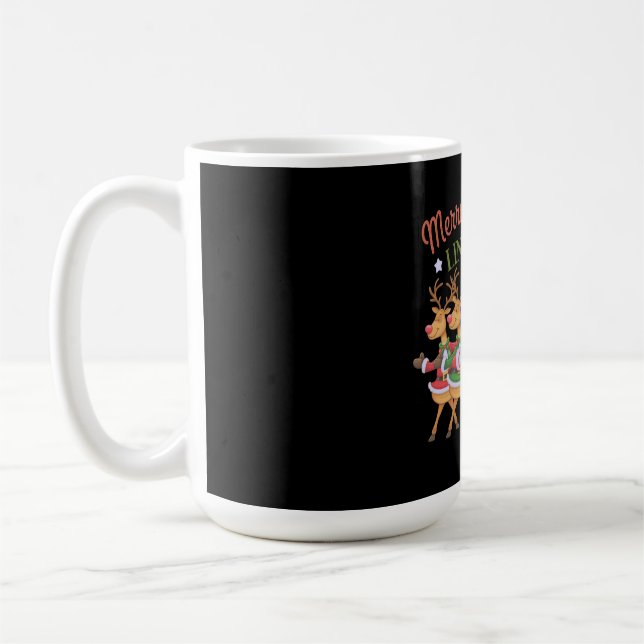 Taza De Café Feliz baile navideño para celebrar la temporada (Izquierda)