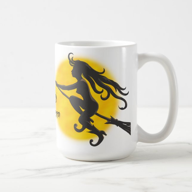 Taza De Café Feliz Bruja de Halloween (Derecha)