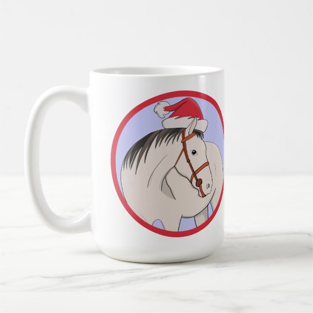 Taza De Café Feliz caballo navideño (Izquierda)