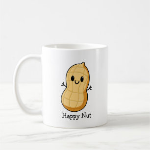 Taza De Café Feliz Cacahuete Kawaii de Dibujos Animados – Nuez 