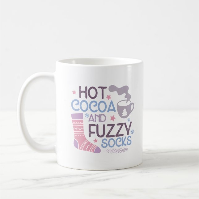 Taza De Café Feliz Cacao Caliente De Invierno Y Calcetines Dulc (Izquierda)