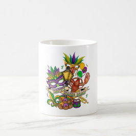 Taza De Café Feliz café mardi gras mug