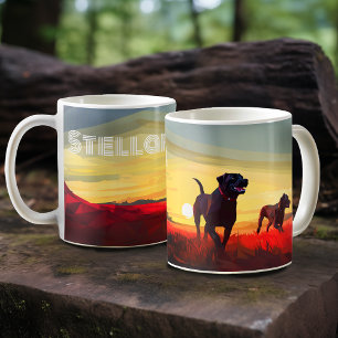 Taza De Café Feliz caminata matutina de perros - Personalizada