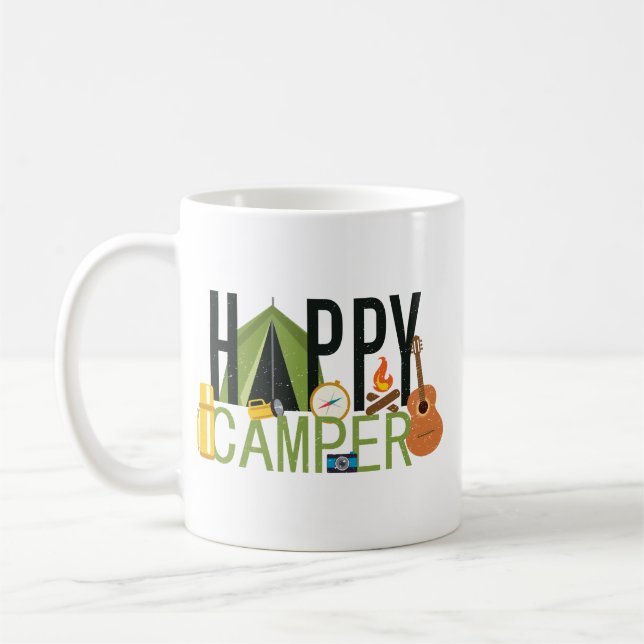Taza De Café Feliz campamento de campamento (Izquierda)