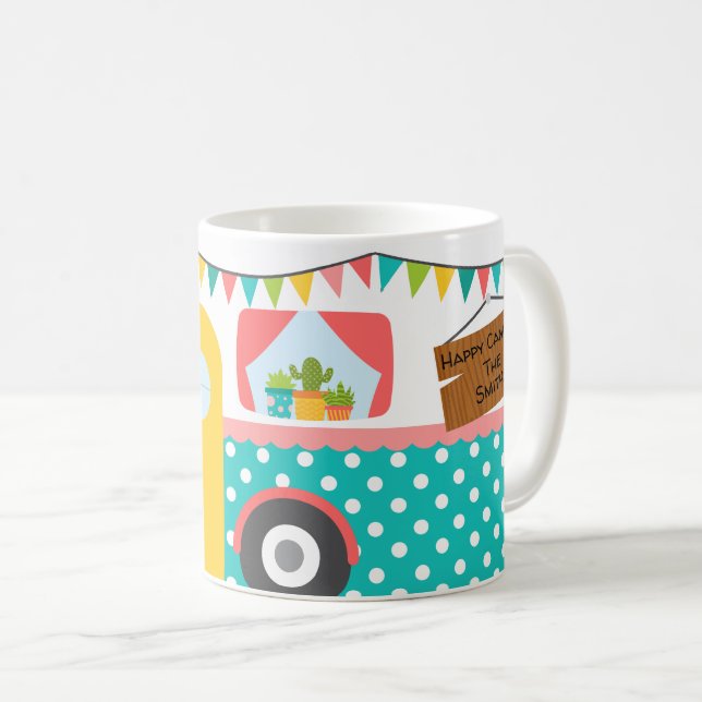Taza De Café Feliz Camper (Anverso derecho)