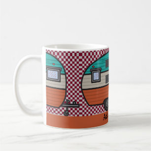 Taza De Café Feliz Camper, agrega texto, café Mug