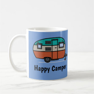 Taza De Café Feliz Camper, agrega texto, café Mug