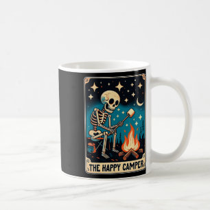 Taza De Café Feliz Camper Tarot Card Skeleton Camper Funny Camp