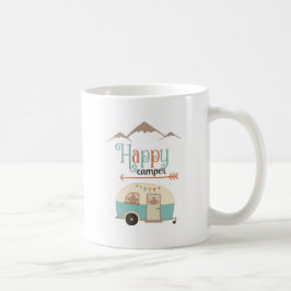 Taza De Café Feliz Campista Lindo RV Retro