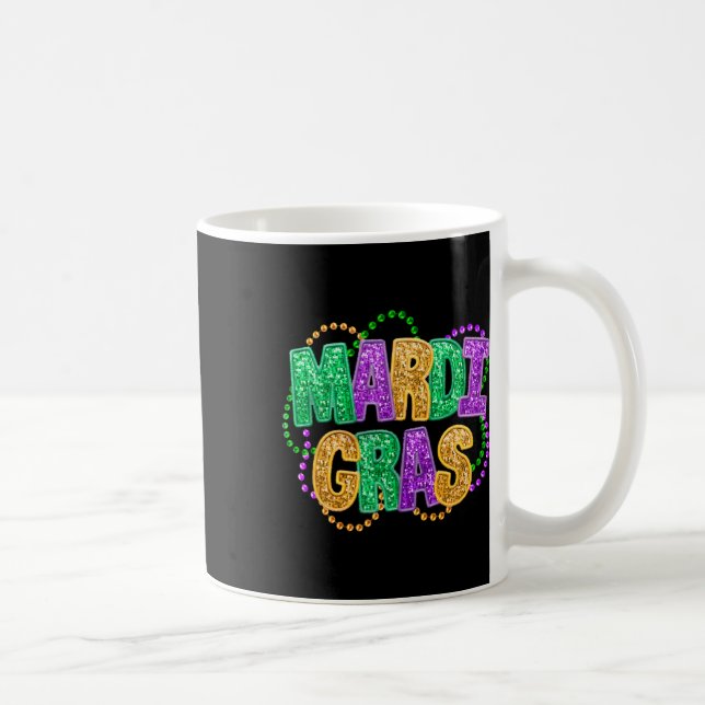 Taza De Café Feliz Carnaval de Mardi Gras Martes de Carnaval (Derecha)