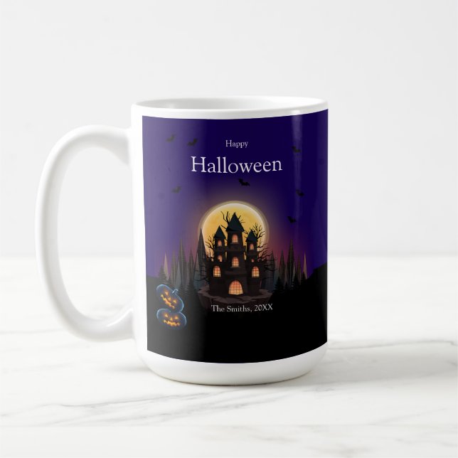Taza De Café Feliz Castillo de Halloween (Izquierda)
