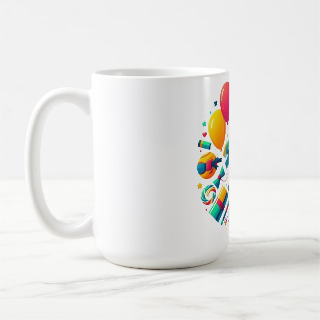 Taza De Café Feliz celebración de globos del Día del Padre (Izquierda)