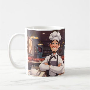 Taza De Café Feliz Chef Mug