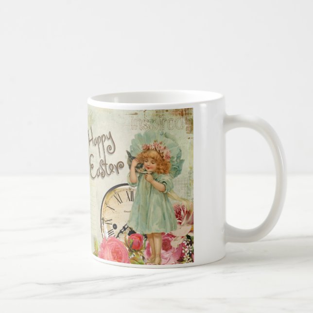 Taza De Café feliz chica de Pascua (Derecha)