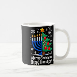Taza De Café Feliz Chrismukkah Feliz Navidad Hanukkah Coinciden