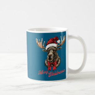 Taza De Café Feliz Christmoose Sombrero de Santa Navidad Fiesta