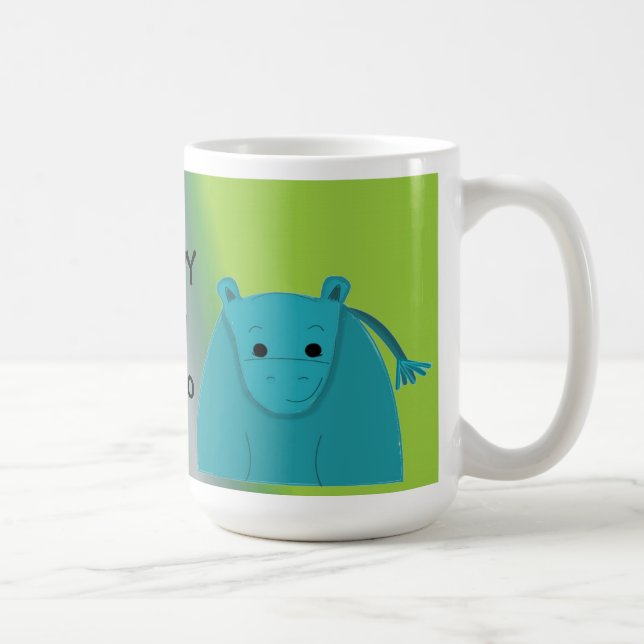 Taza De Café Feliz como un Hipopótamo (Derecha)