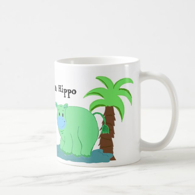 Taza De Café Feliz como un Hipopótamo (Derecha)