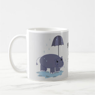 Taza De Café Feliz como un Hipopótamo