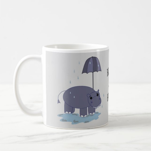 Taza De Café Feliz como un Hipopótamo (Izquierda)