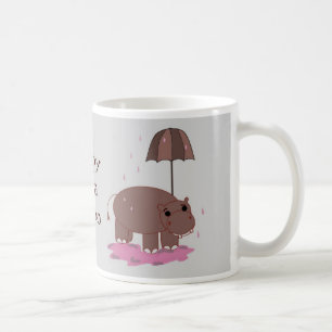 Taza De Café Feliz como un Hipopótamo