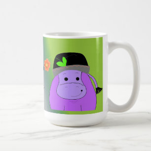 Taza De Café Feliz como un Hipopótamo - Hipopótamo Púrpura