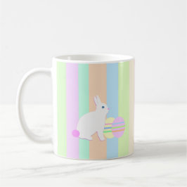 Taza De Café Feliz conejo de Pascua y huevos