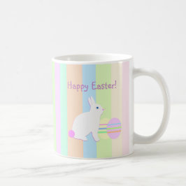 Taza De Café Feliz conejo de Pascua y huevos