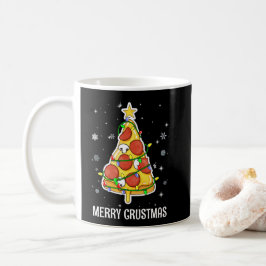 Taza De Café Feliz Crustmas Pizza Árbol de Navidad Regalos de N