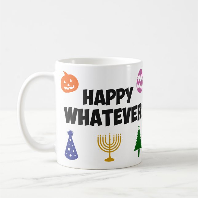 Taza De Café Feliz cualquier día de fiesta (Izquierda)