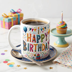 Taza De Café Feliz Cumpleaños