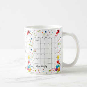 Taza De Café Feliz cumpleaños 2022 Febrero Mug