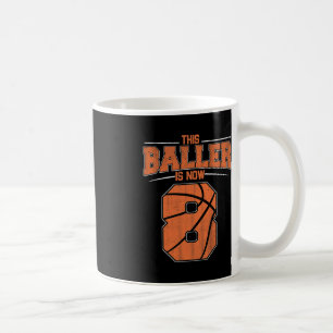 Taza De Café Feliz cumpleaños 8 niños de baloncesto de 8 años E