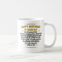 Taza De Café Feliz cumpleaños a 50 años