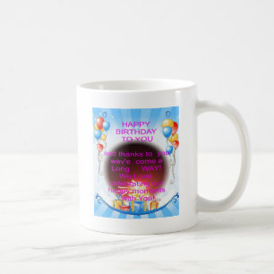 Taza De Café Feliz cumpleaños a tu arte Imprimir