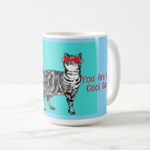 Taza De Café Feliz cumpleaños a tu esposo de gatos de Tabby en 
