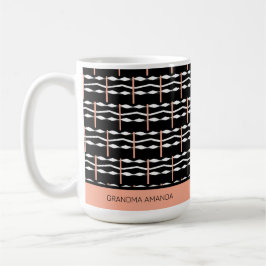 Taza De Café Feliz cumpleaños, abuela, patrón de arte étnico af