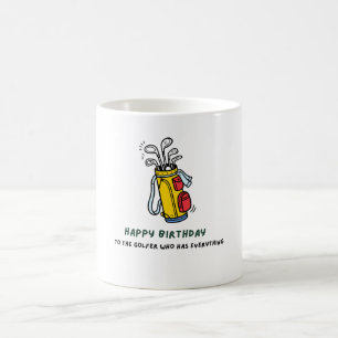 Taza De Café Feliz cumpleaños al golfista que lo tiene todo