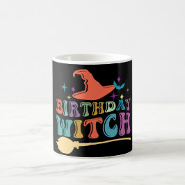 Taza De Café Feliz cumpleaños bruja de Halloween