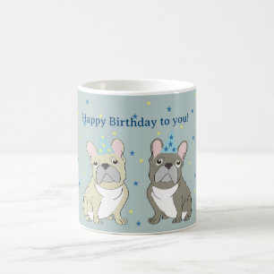Taza De Café Feliz cumpleaños bulldog francés